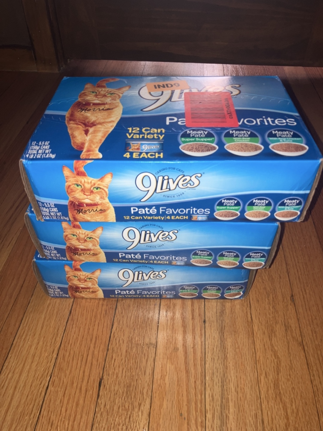 3 Boxes of 9Lives Pate Favorites Cat Food - photo 2