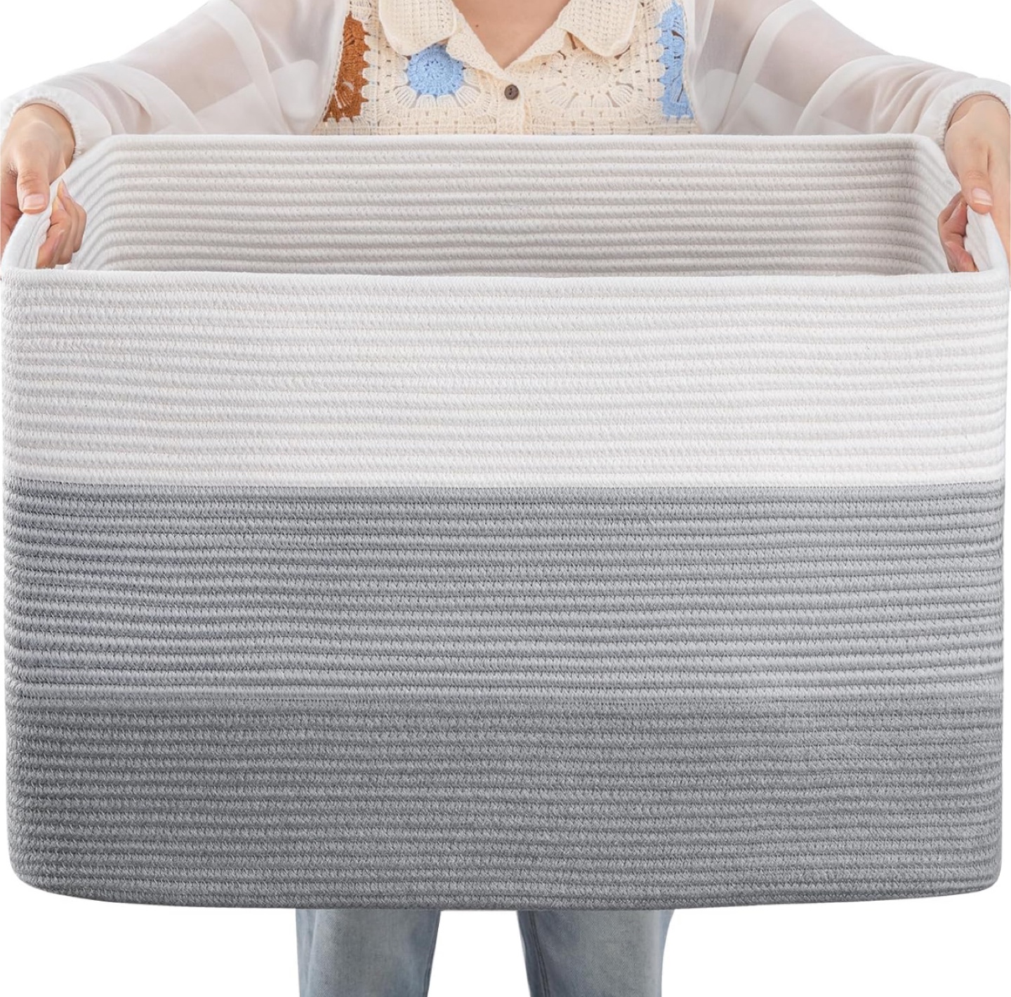Large Cotton Rope Basket 100 L #freecycle