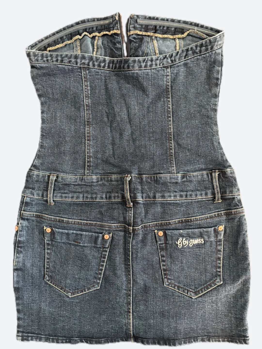 Guess Denim Strapless Mini Dress thumbnail