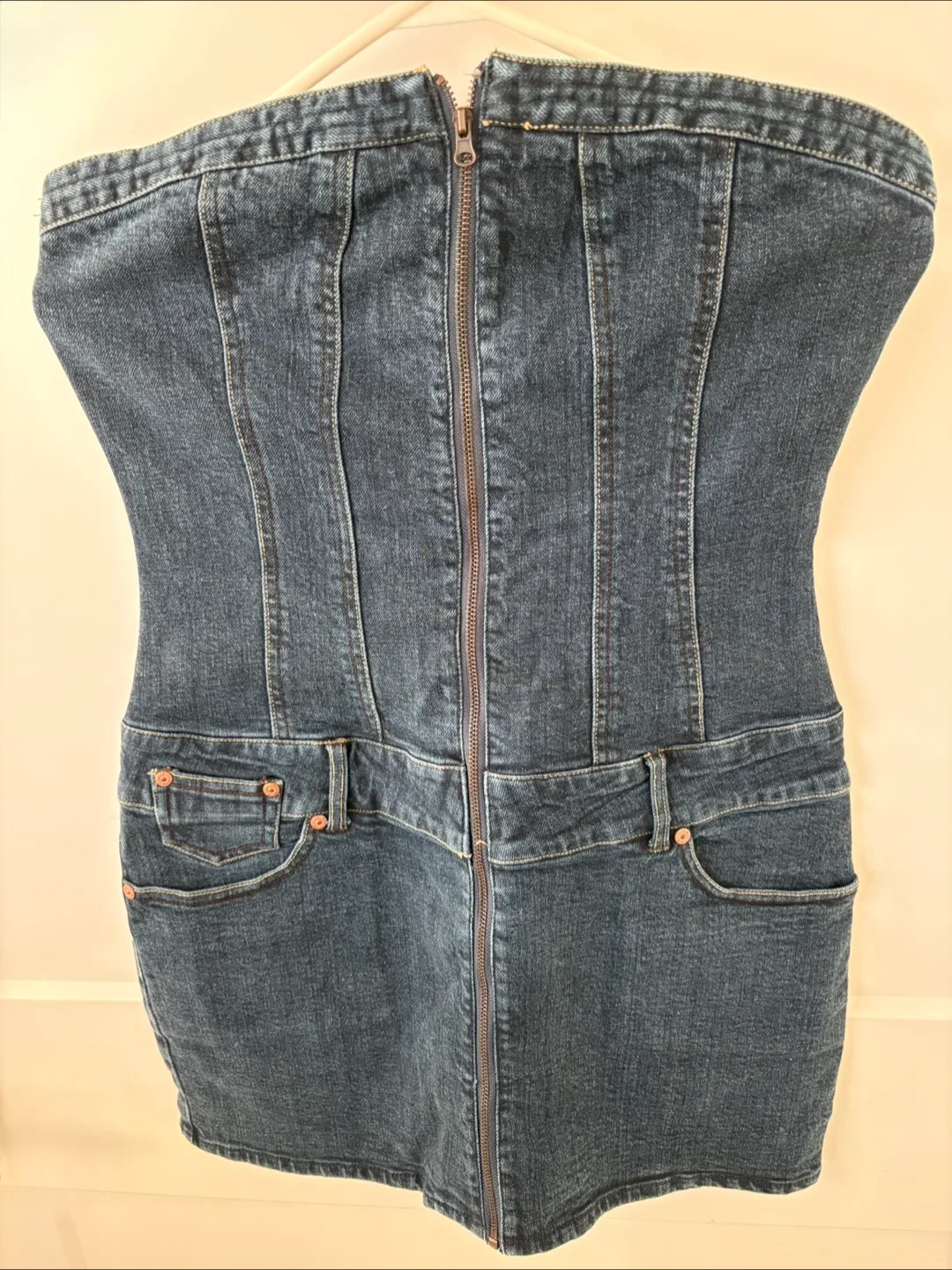 Guess Denim Strapless Mini Dress image indicator(4)