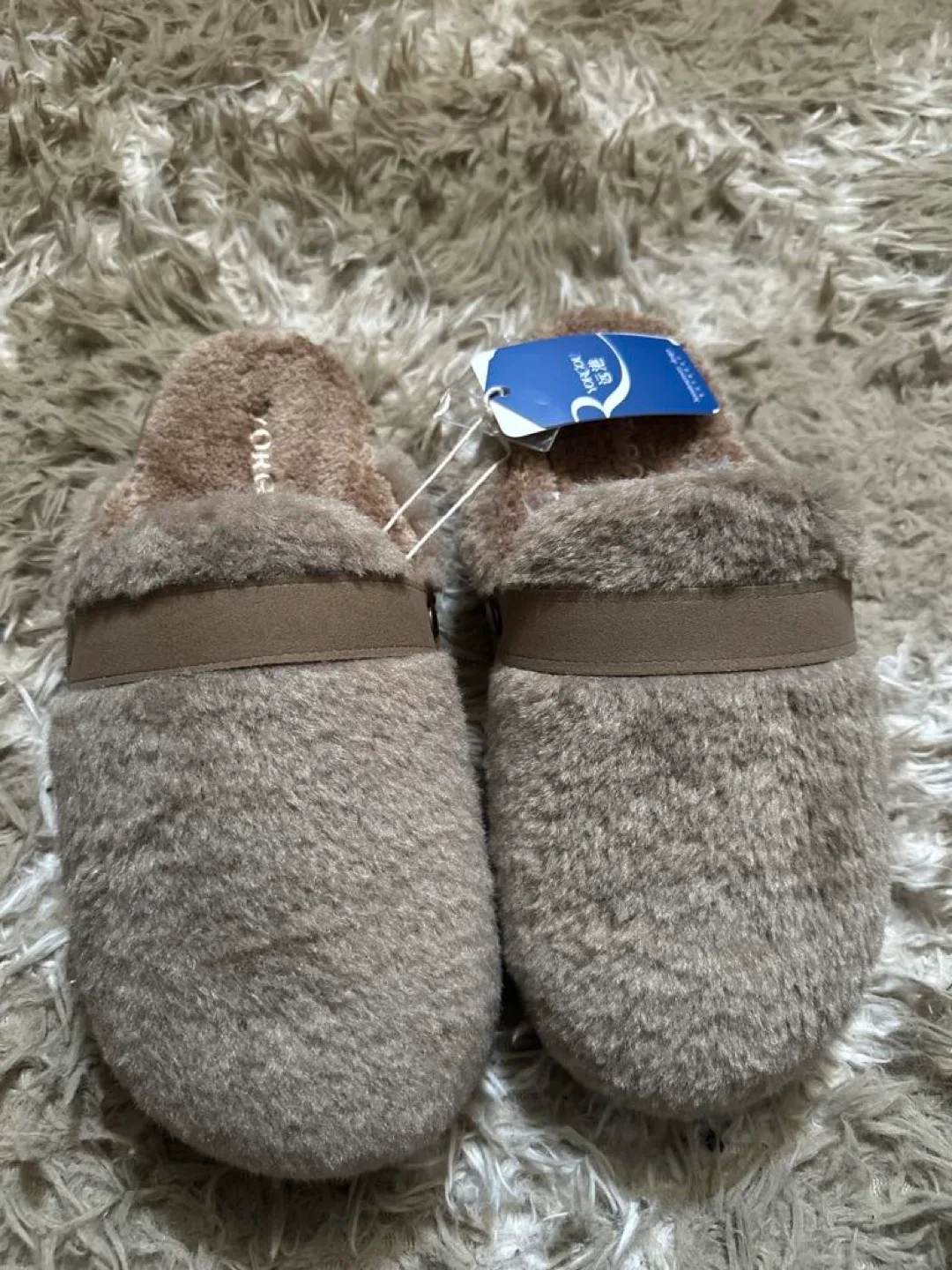 Cozy Faux Fur Slippers with Buckle Detail thumbnail