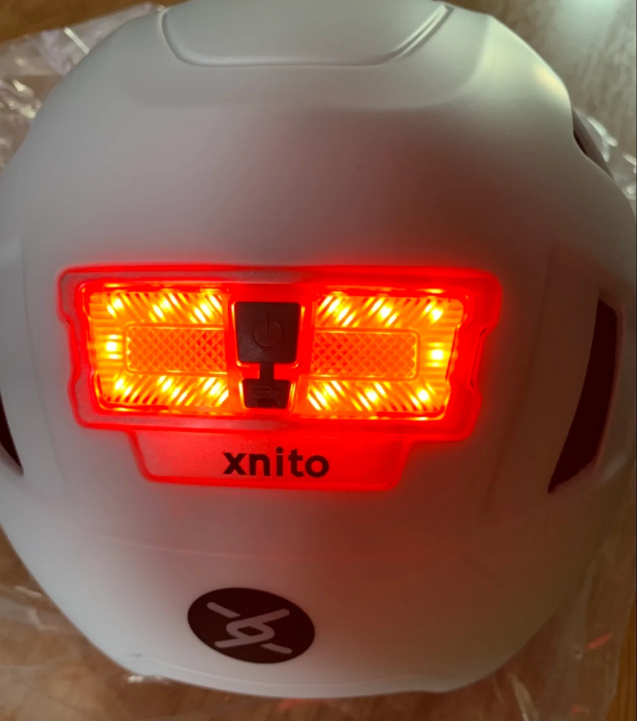 Xnito Bike Helmet with LED Lights - White image indicator(9)