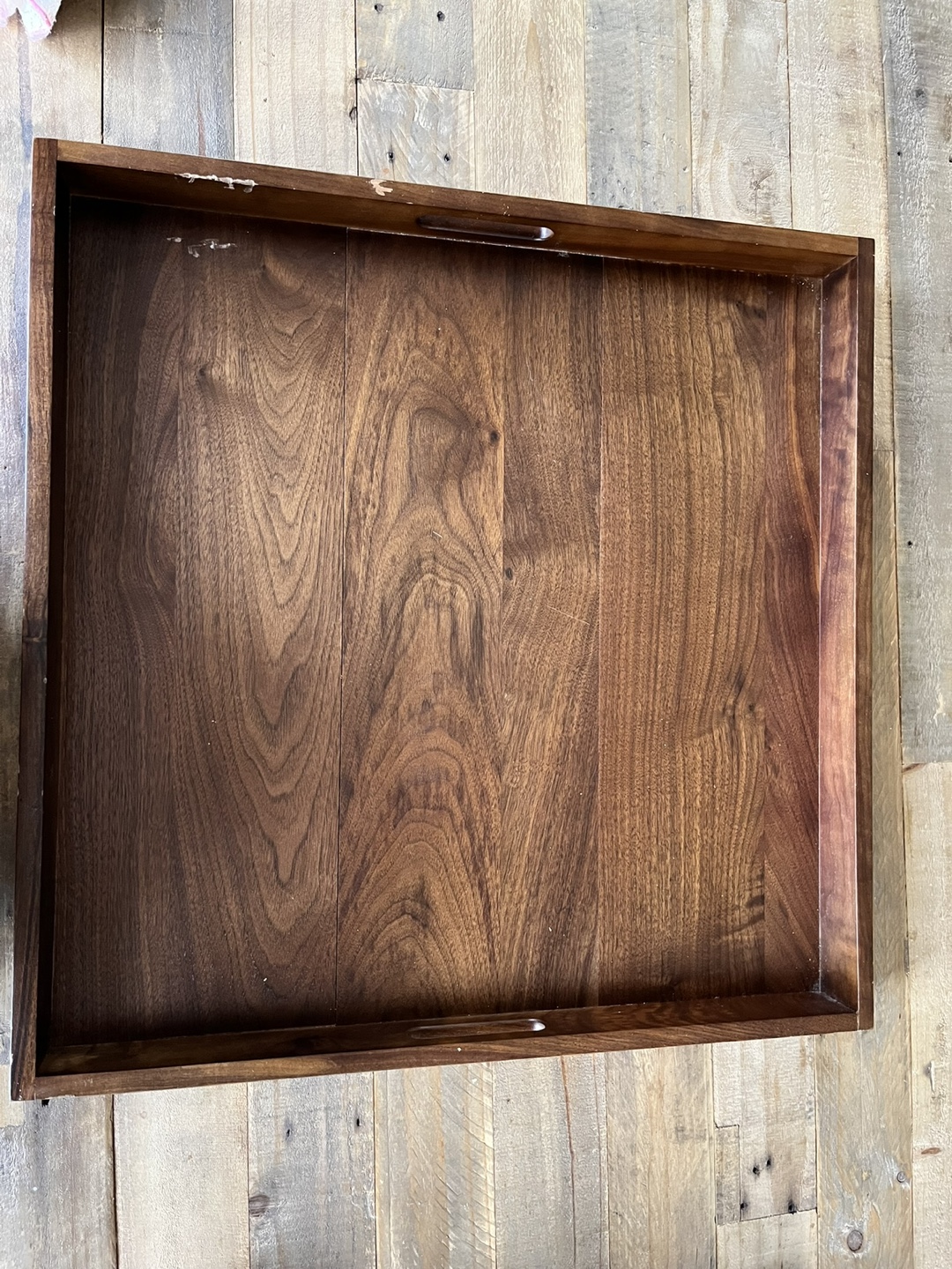 Large Dark Wood Serving Tray - photo 2