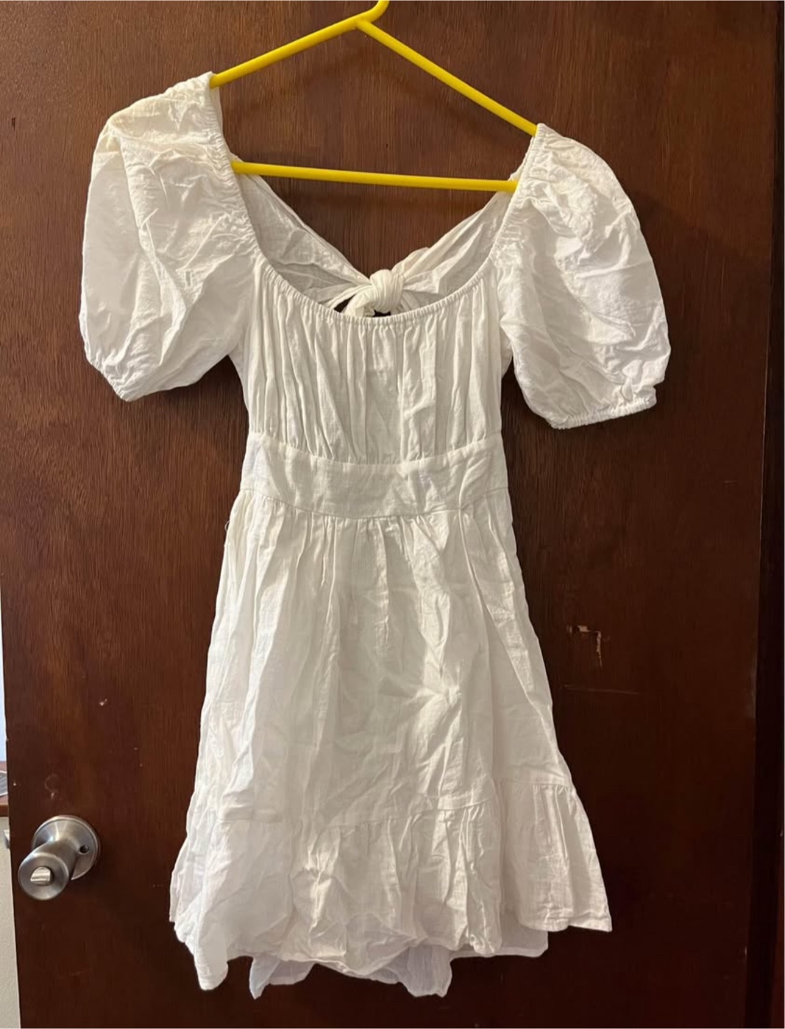 MOVING OUT SALE White Puff Sleeve Mini Dress