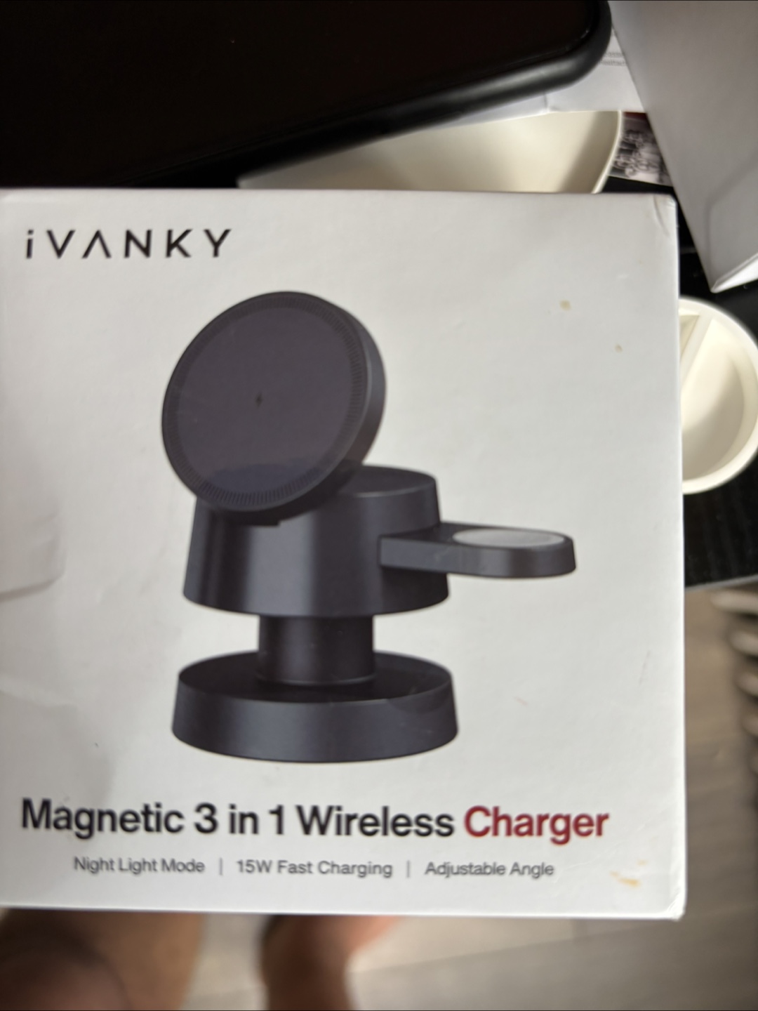 iVANKY Magnetic 3-in-1 Wireless Charger – 15W Fast Charging Dock