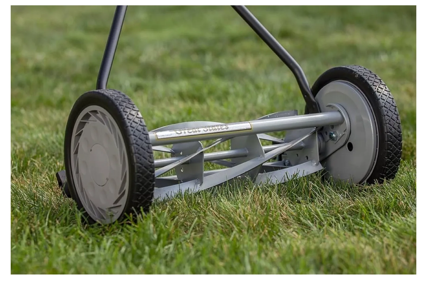 BNIB Unused Manual Alloy Steel Push Lawn Mower 16” Reel image indicator(3)