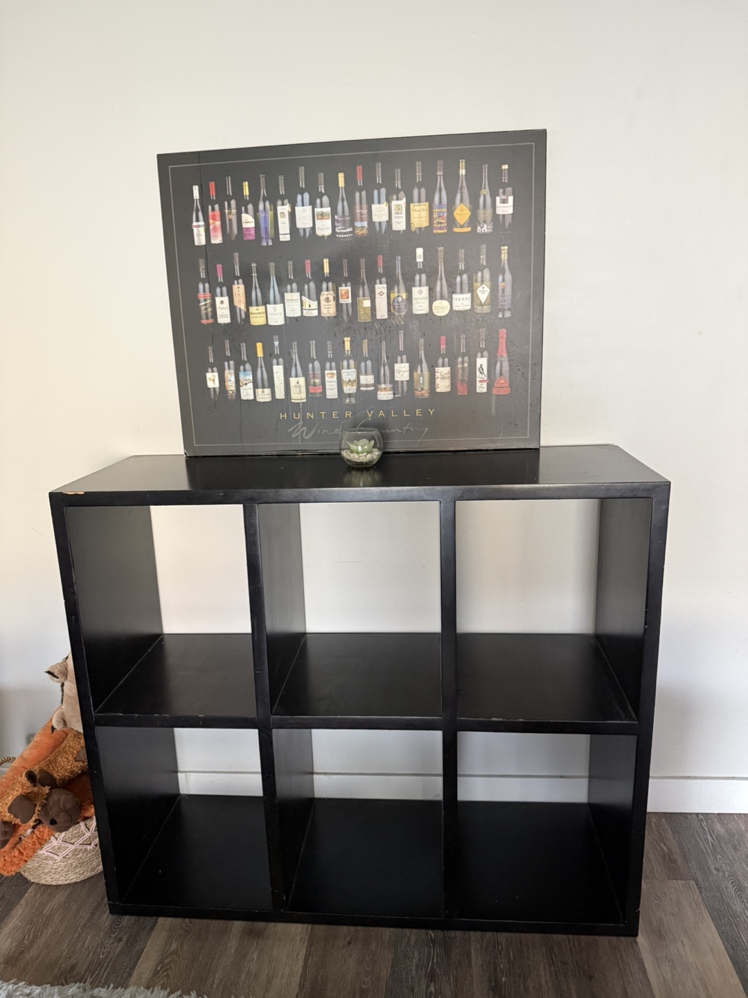 Black Cube Storage Shelf/ tv stand