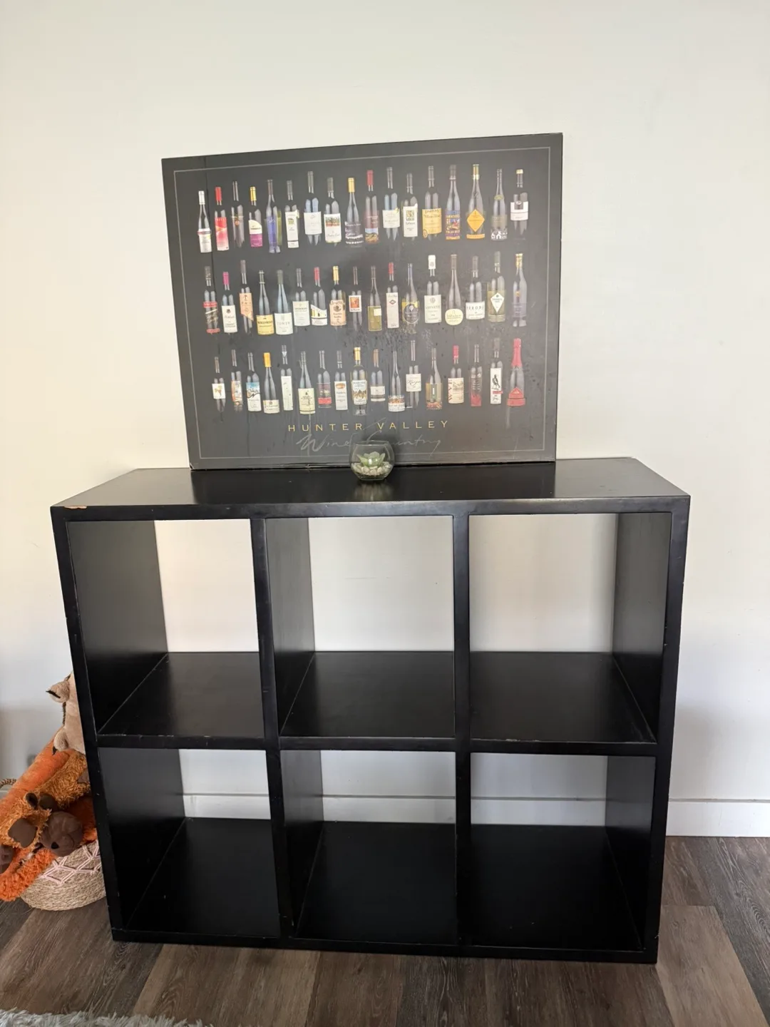 Black Cube Storage Shelf/ tv stand thumbnail