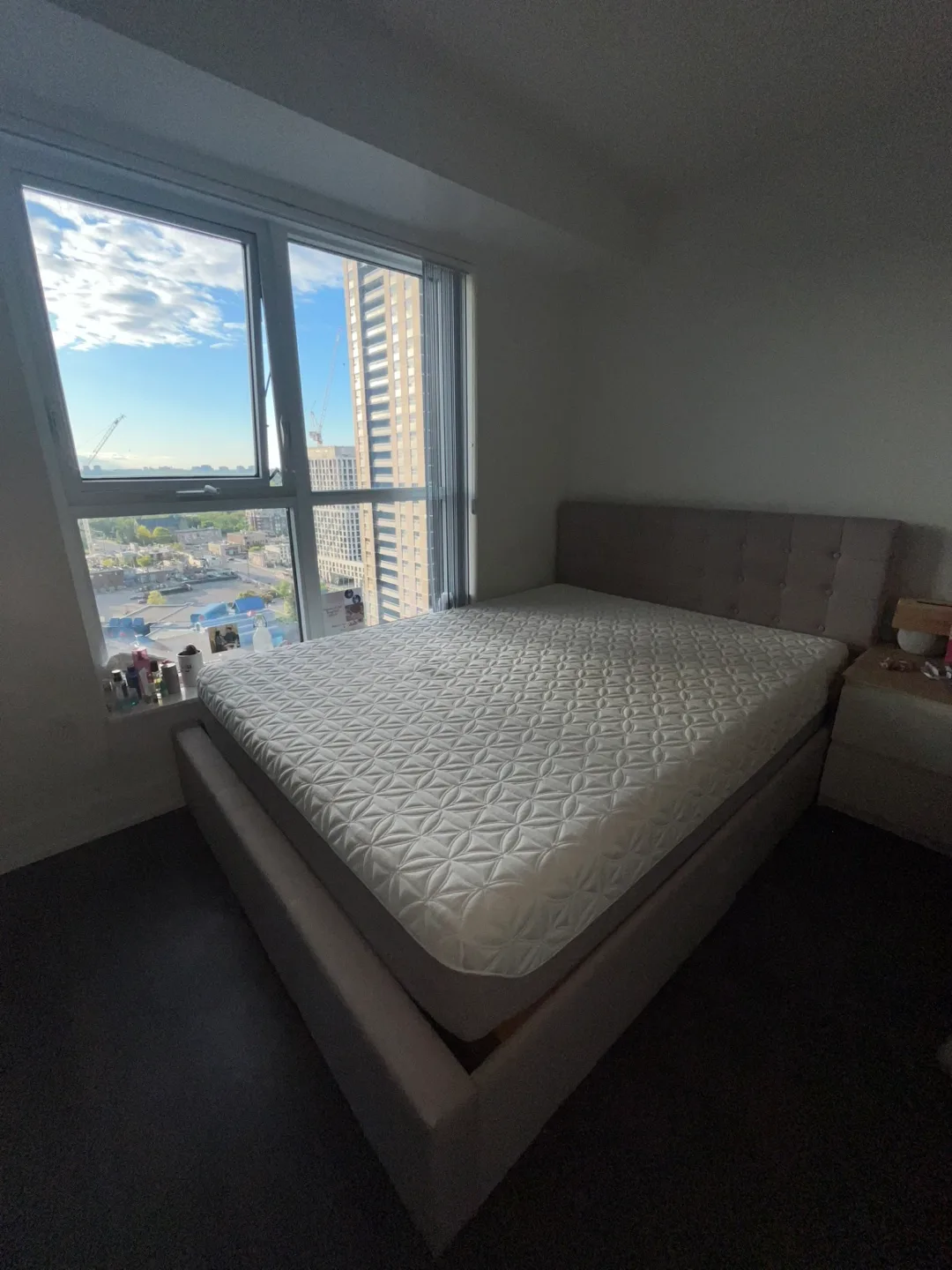 Queen Mattress with Platform Bed Frame and Storage Drawer thumbnail