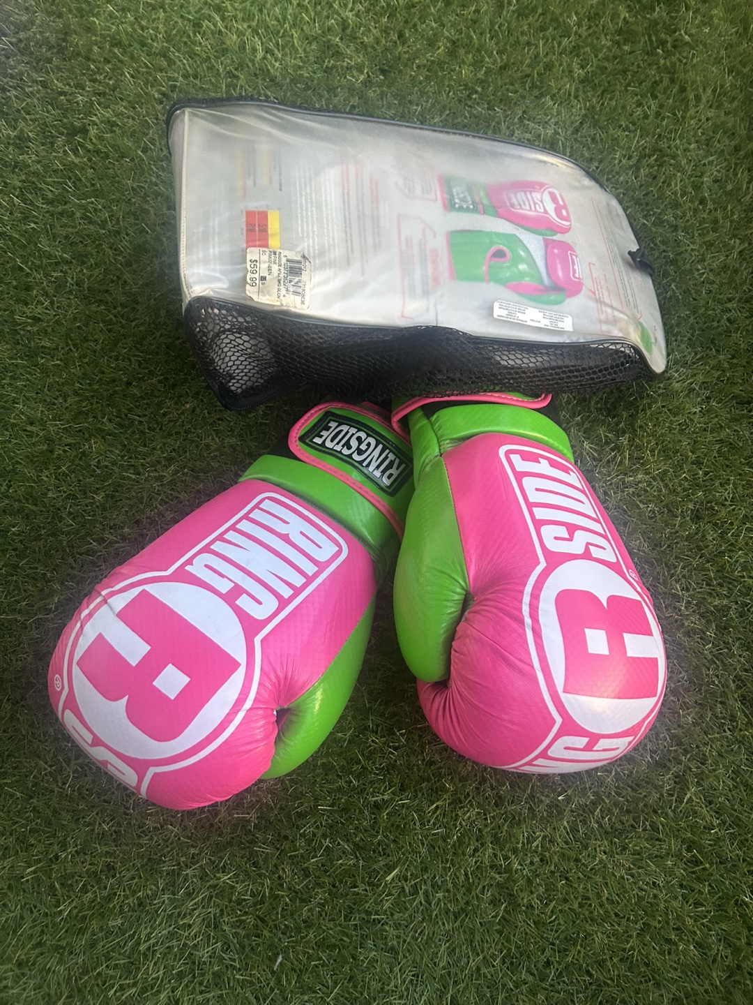 Ringside Stay- Boxing Gloves - Pink & Green - Small - photo 2