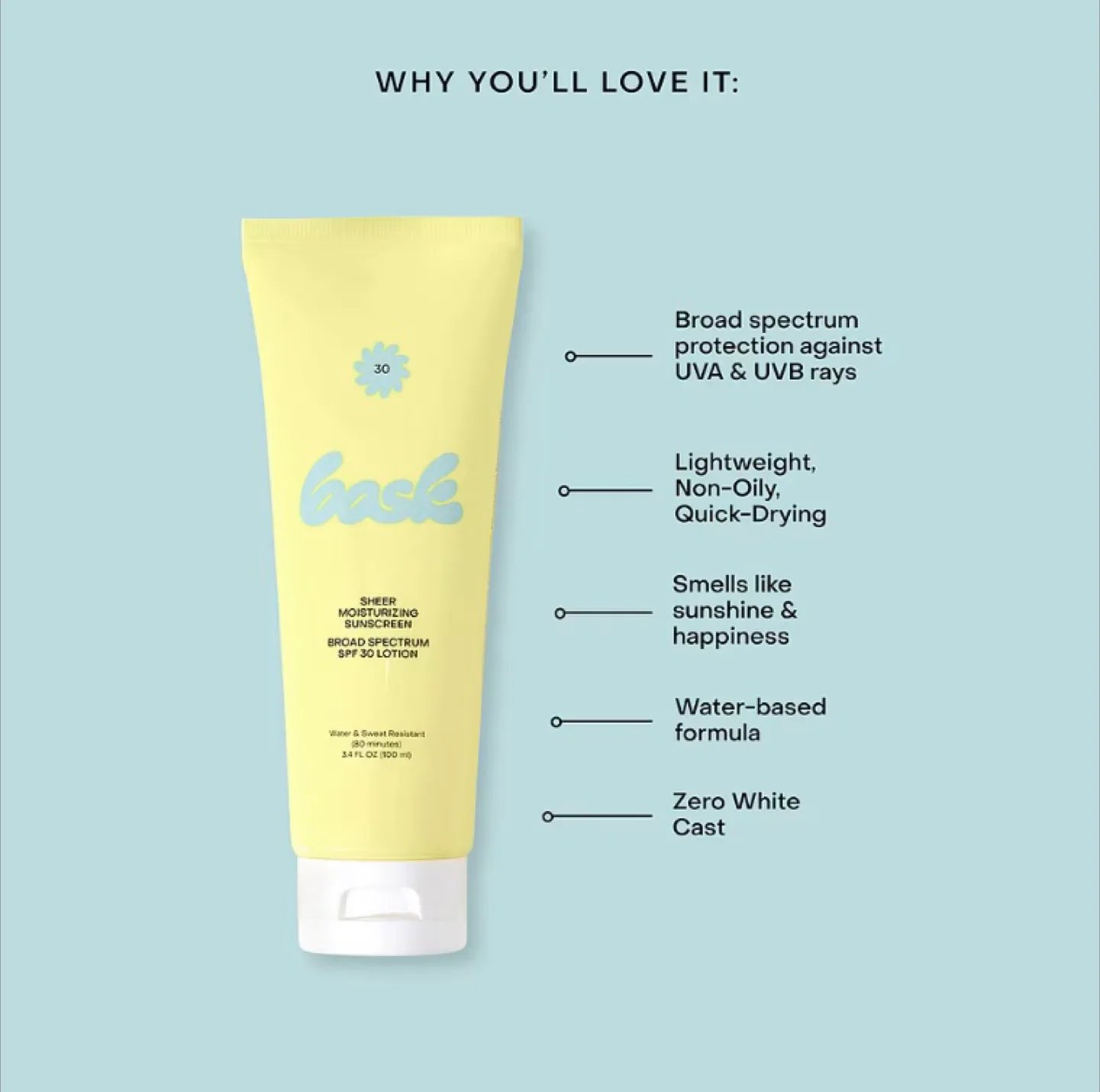 ✨✨Bask SPF 30 Sheer Moisturizing Sunscreen Lotion image indicator(2)