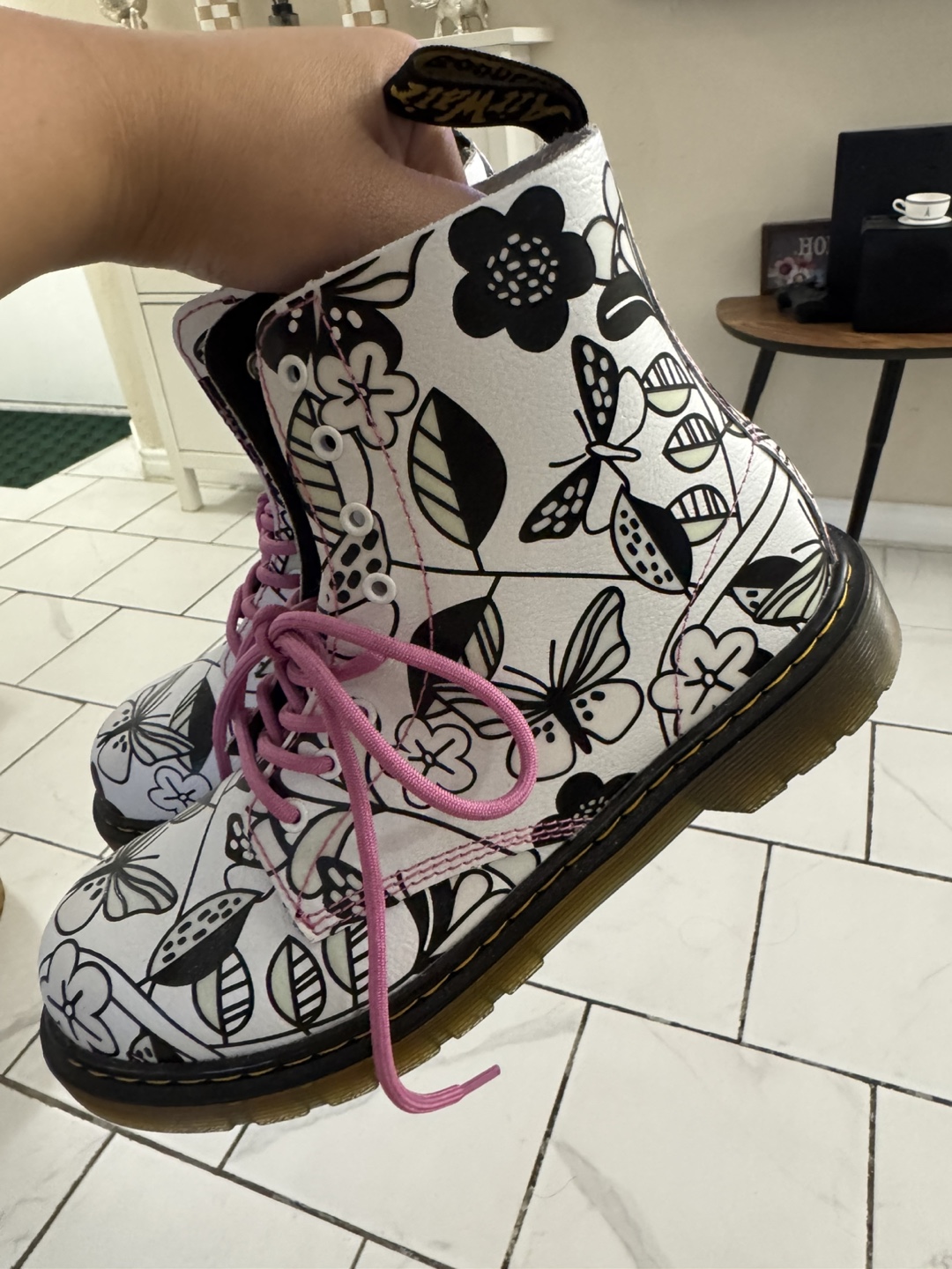 Dr. Martens Kids' Floral Print Boots - Size 6 - photo 3