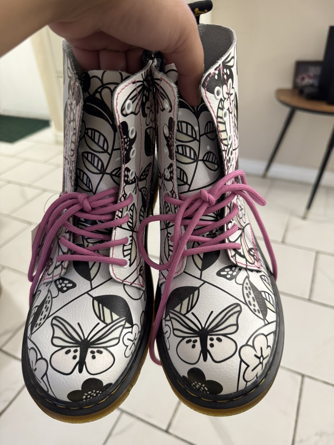 Dr. Martens Kids' Floral Print Boots - Size 6