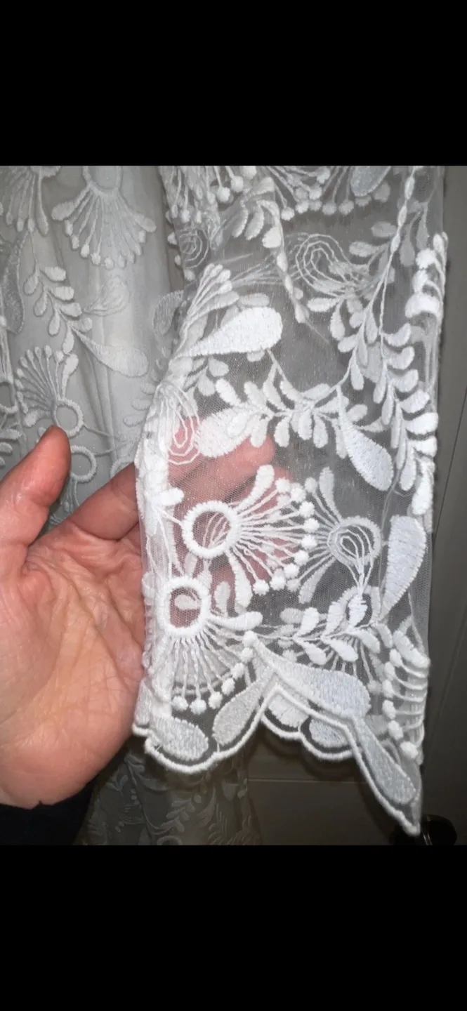 Ivy & Oak Bridal Long Sleeve Embroidered Wedding Dress size 4/6 image indicator(9)