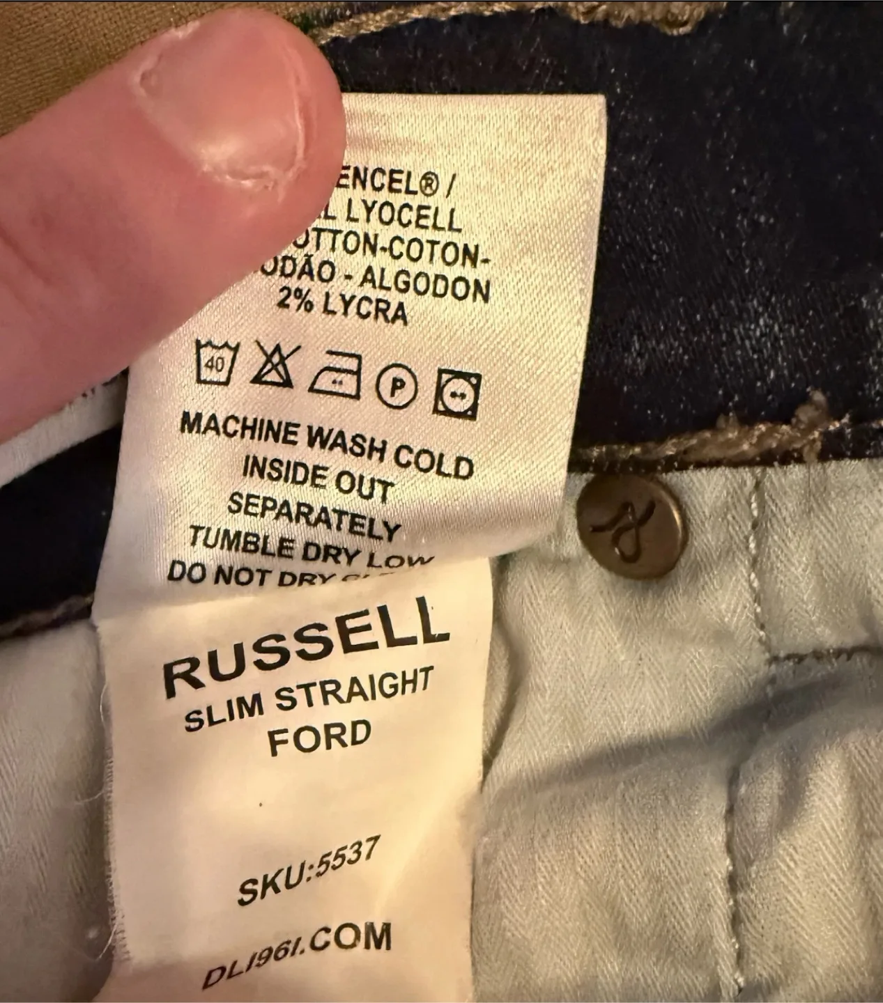 DL1961 Russell Slim Straight Jeans - Size 34 image indicator(5)