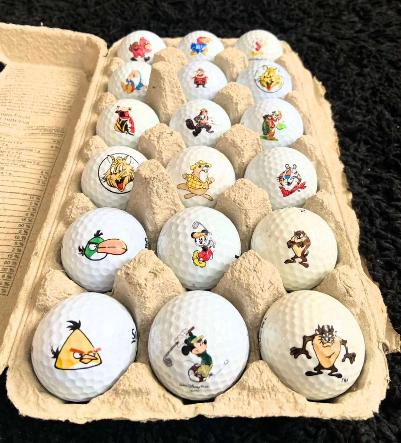 18 Cartoon Character Logo Golf Balls thumbnail