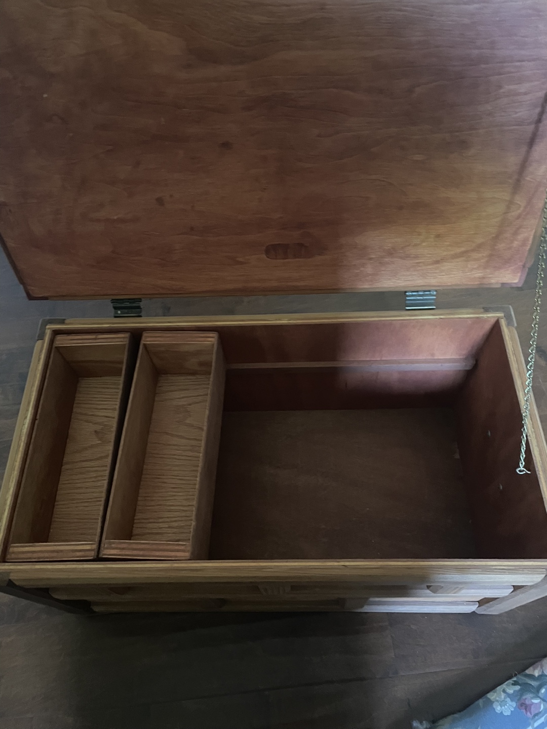 Antique Wooden Storage Chest - photo 4