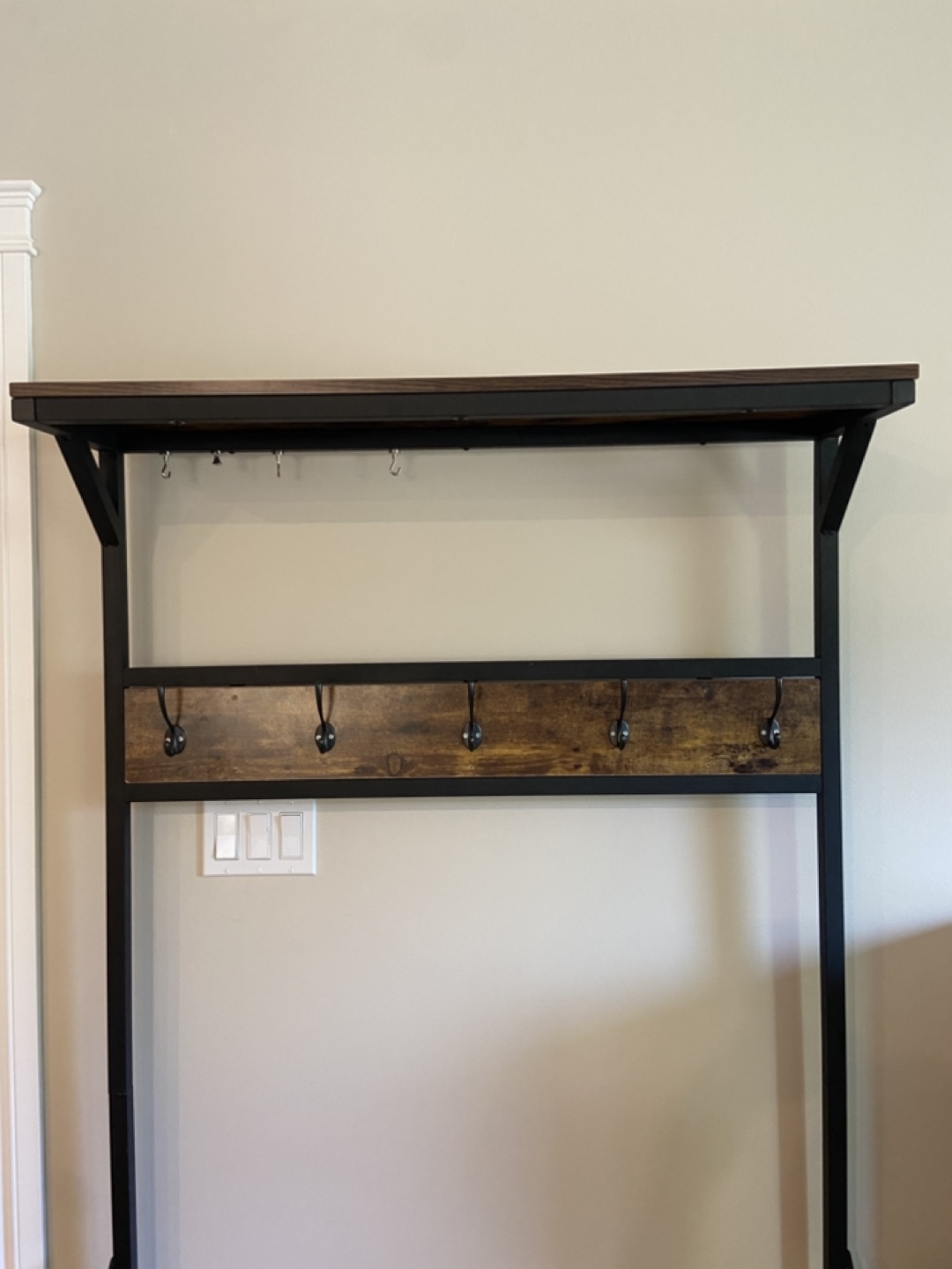 Hall Tree with Bench and Shoe Rack - photo 2