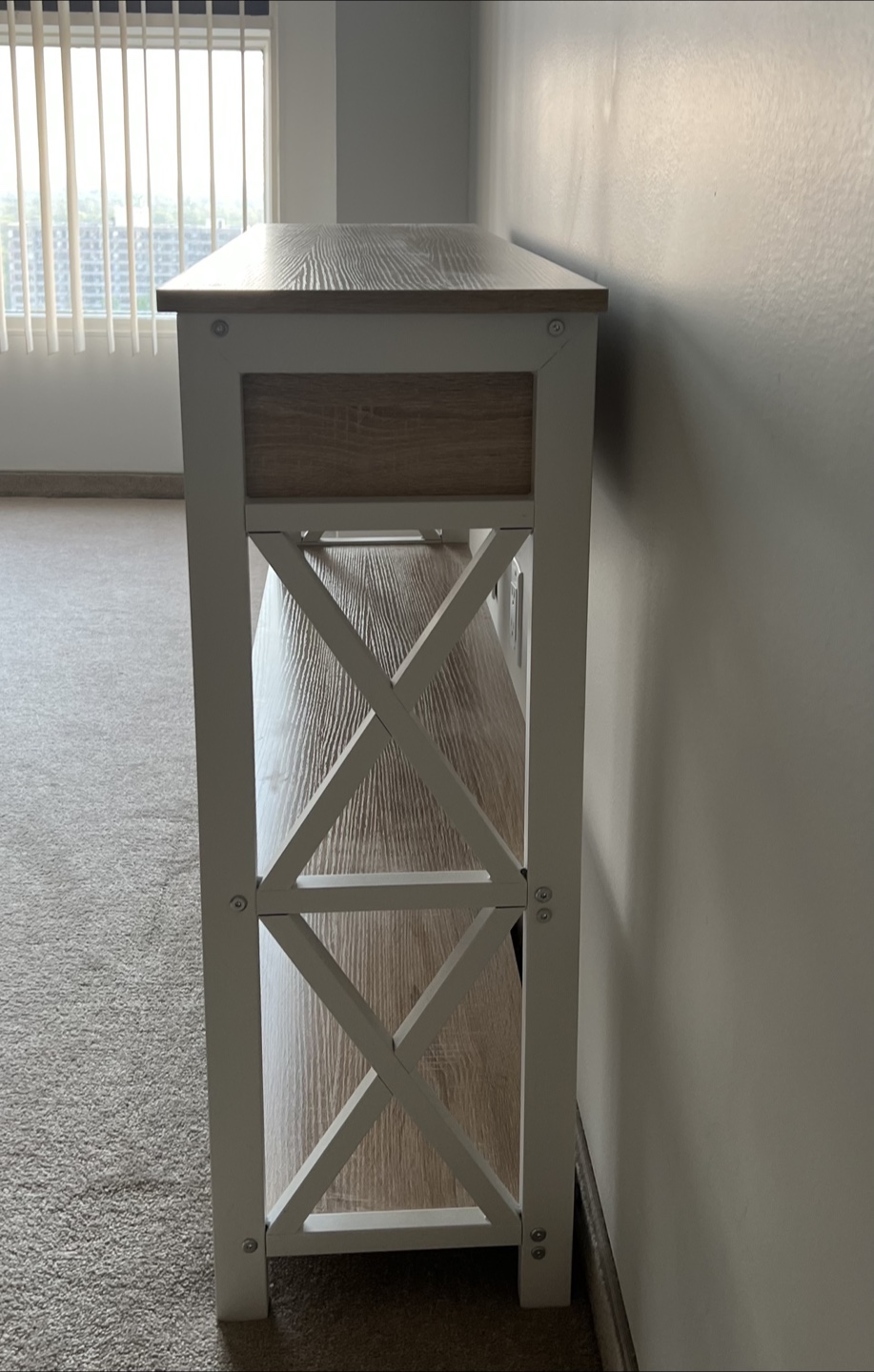 Modern Farmhouse Console Table with Storage - photo 5