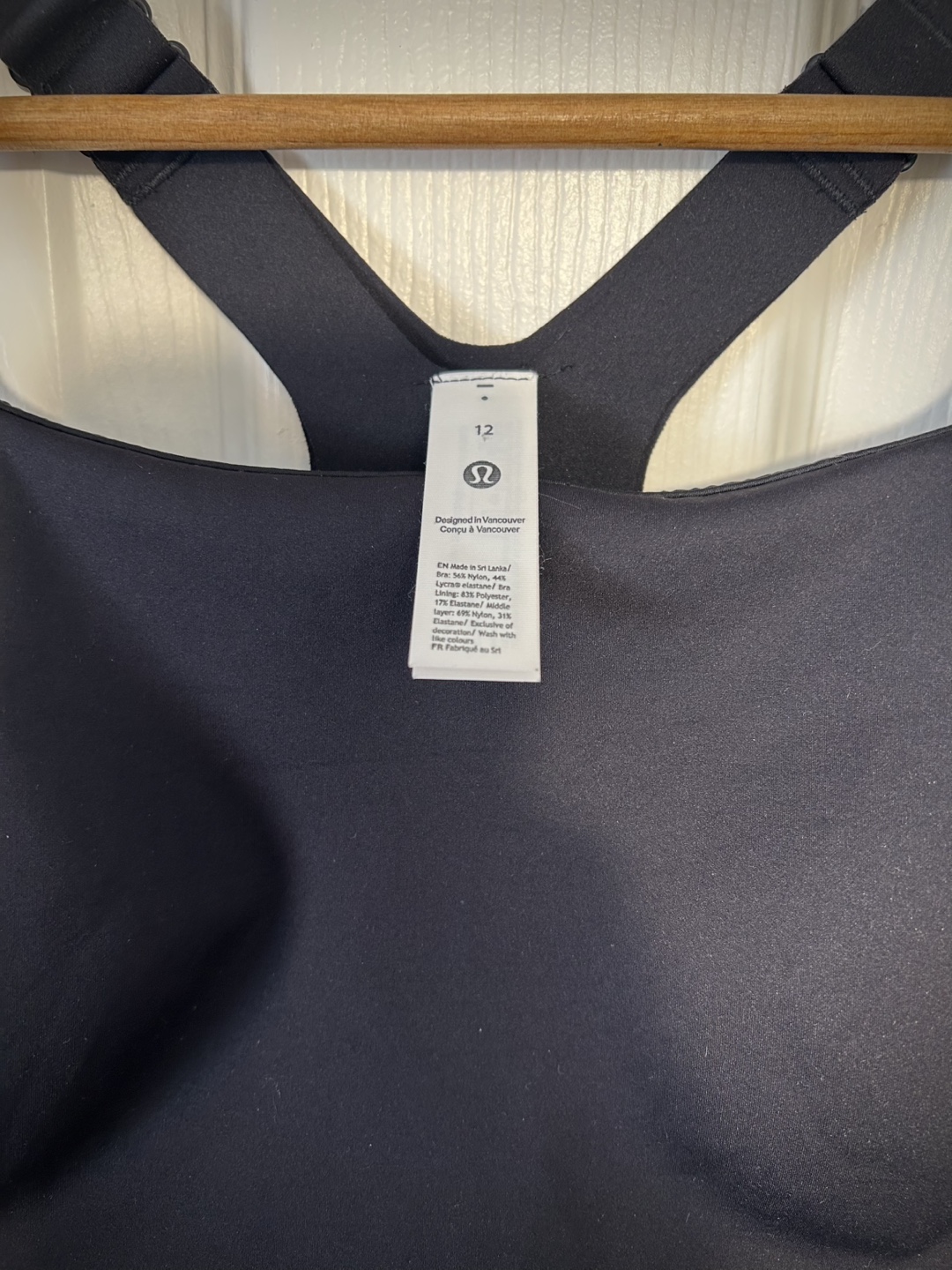 Lululemon Sports Bra With Adjustable Clasp Size 12 Black - photo 5