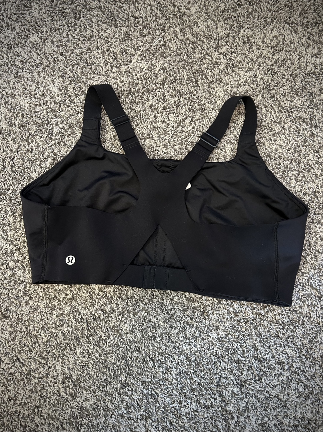 Lululemon Sports Bra With Adjustable Clasp Size 12 Black