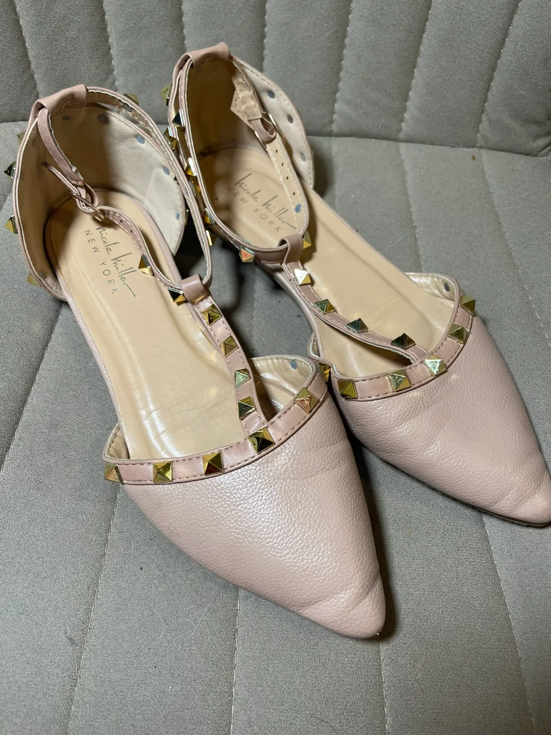 Nude Studded Ballet Flats - Size 7.5 thumbnail