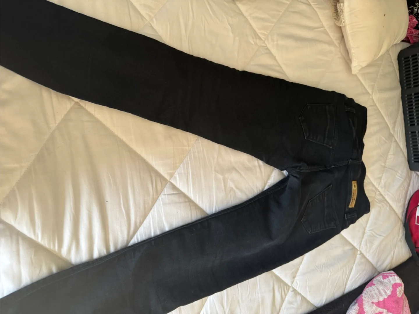 Black Lace-Up Detail Jeans image indicator(2)