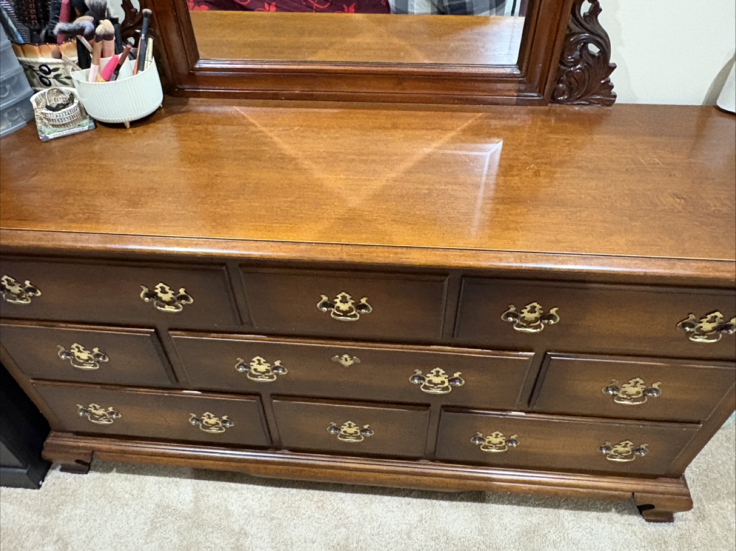 Wooden Dresser with Mirror - photo 4