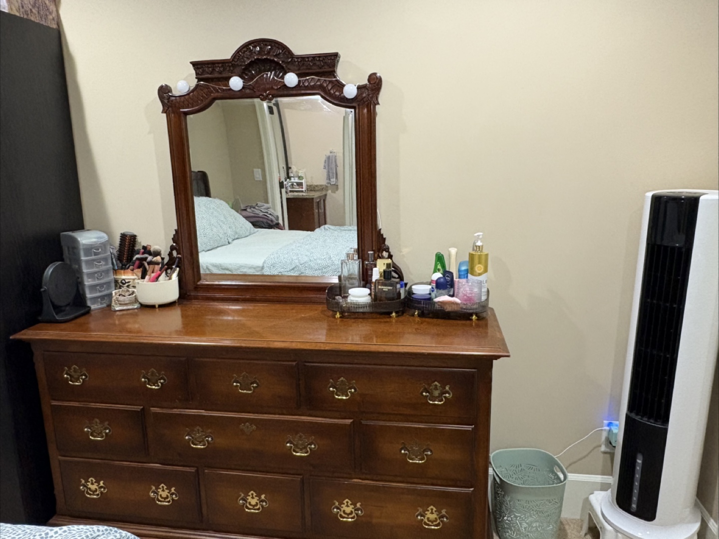 Wooden Dresser with Mirror - photo 2