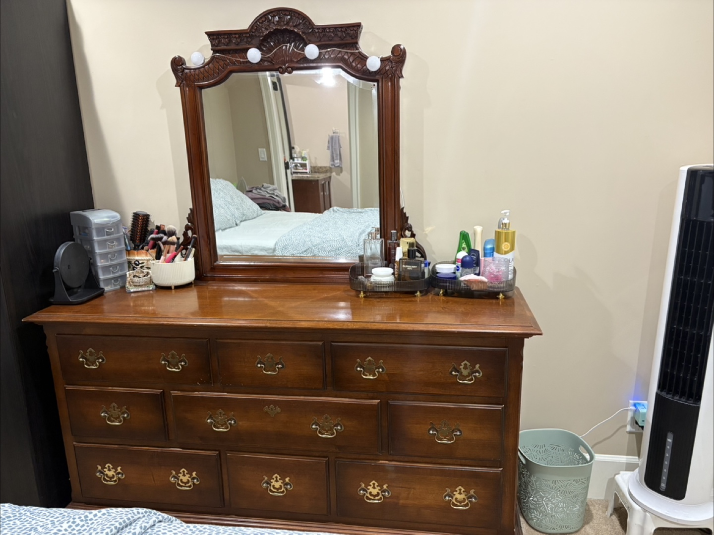 Wooden Dresser with Mirror - photo 5
