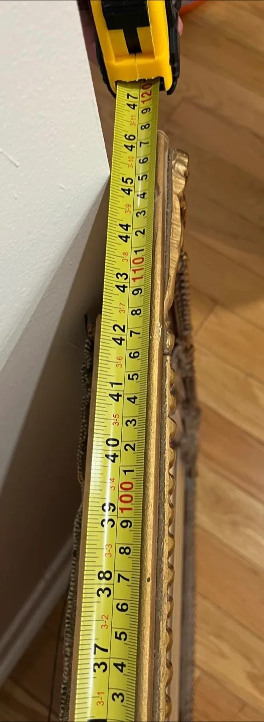 Large Antique-Style Tapestry Wall Hanging in Ornate Gold Frame image indicator(7)