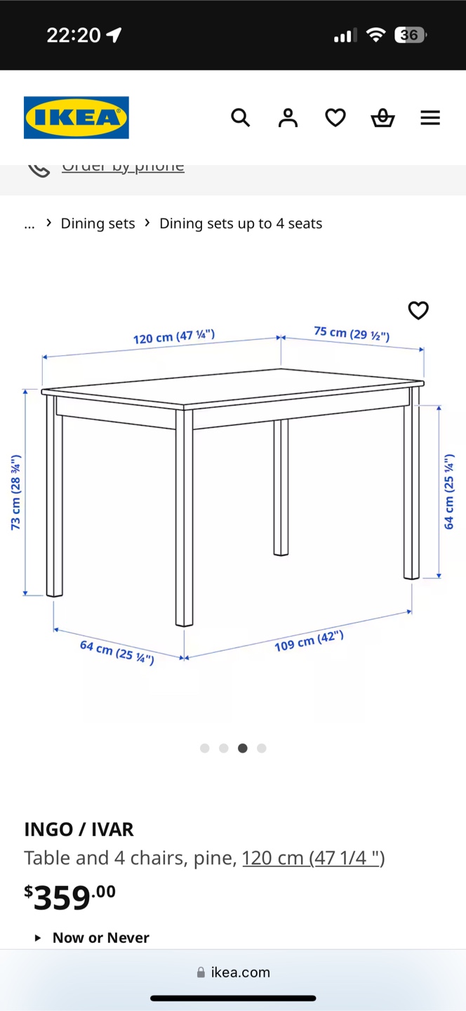 IKEA INGO/IVAR Pine Dining Set - Table and 4 Chairs - photo 3
