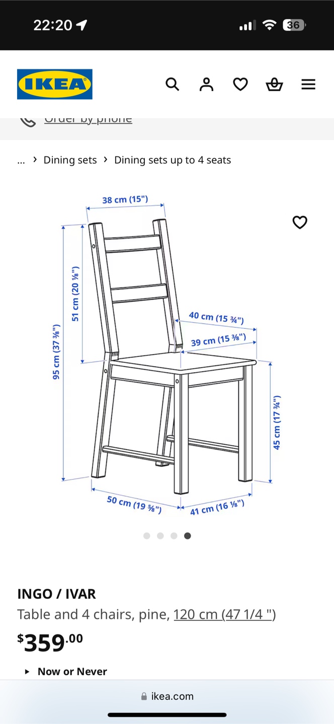 IKEA INGO/IVAR Pine Dining Set - Table and 4 Chairs - photo 4