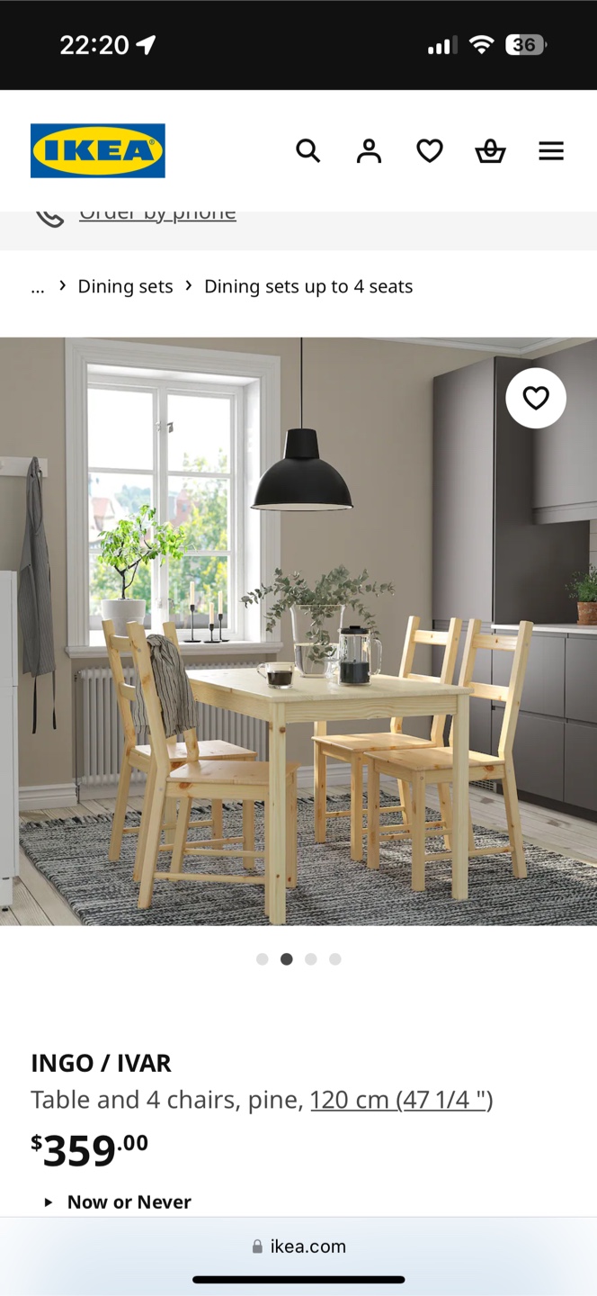 IKEA INGO/IVAR Pine Dining Set - Table and 4 Chairs - photo 2