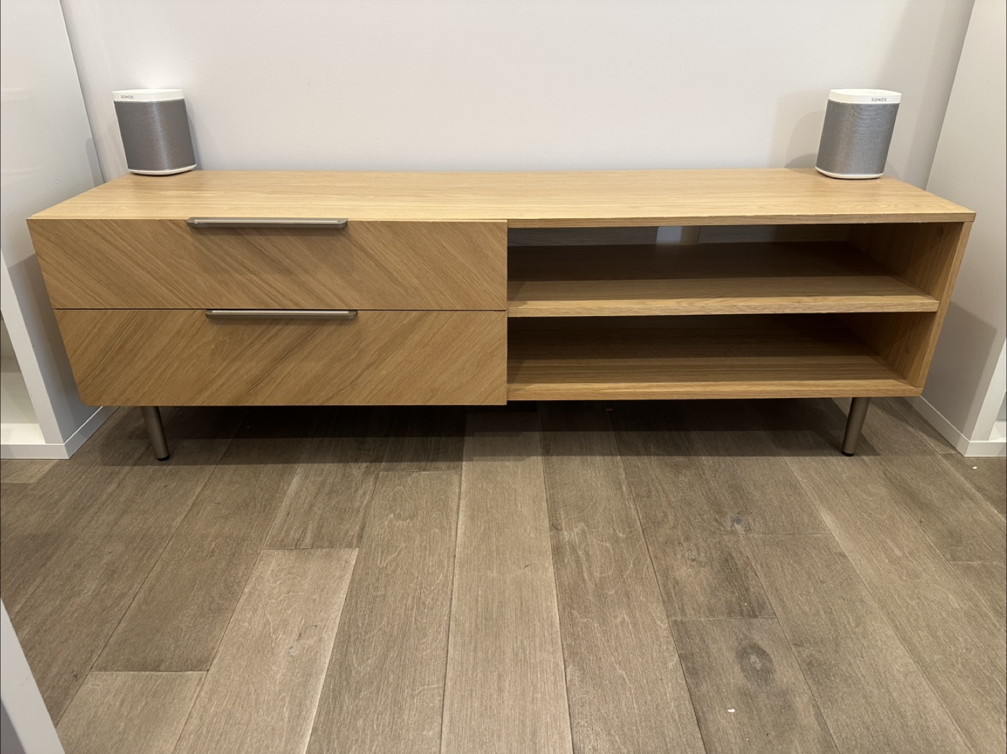 Article Nera 63” Low Media Unit - Oak