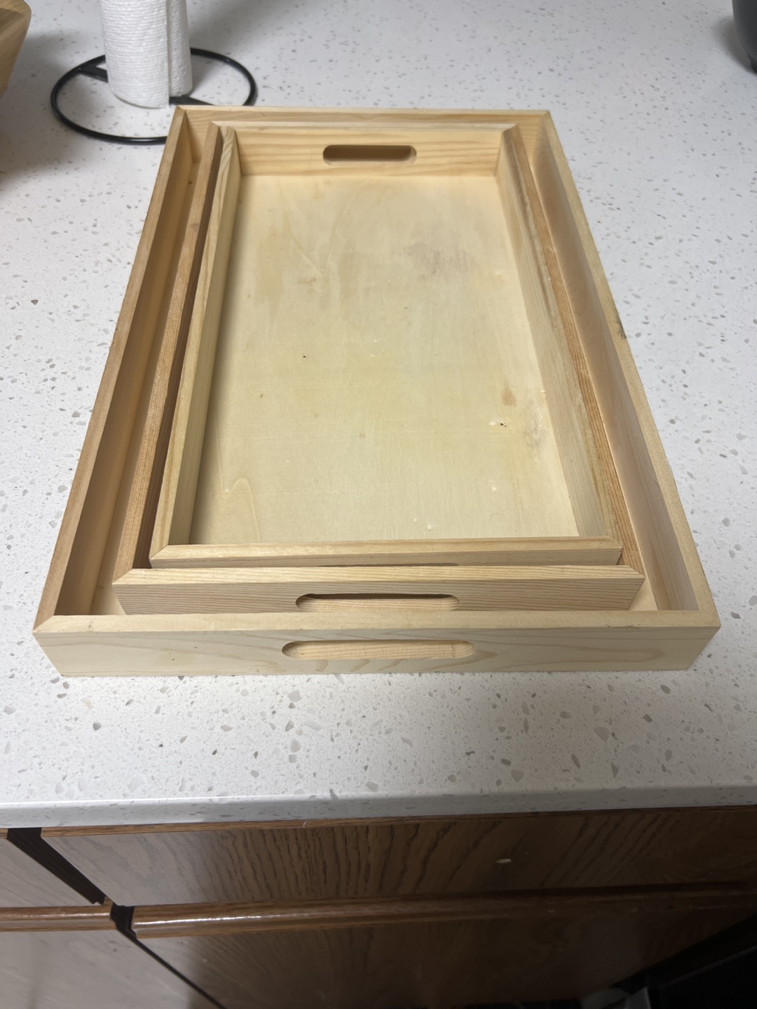 Set of 3 Wooden Trays