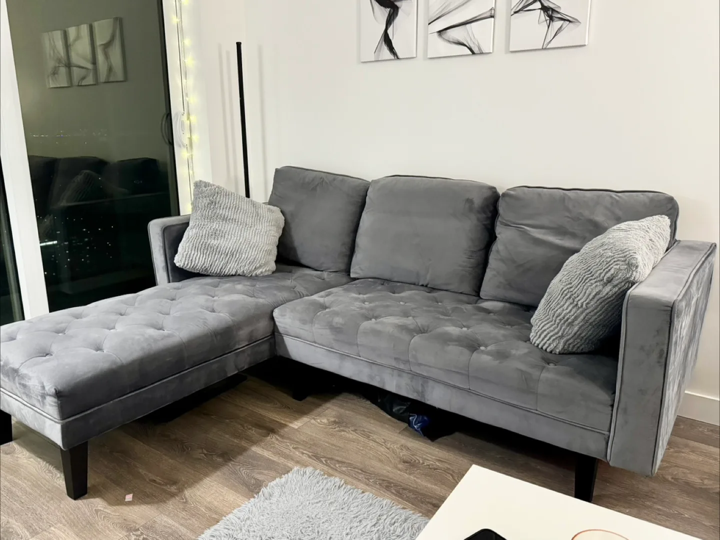 TODD Interchangeable Velvet Sectional Sofa thumbnail