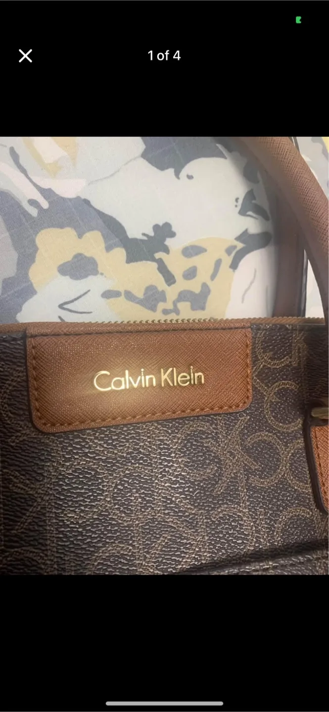 Calvin Klein Brown Monogram Handbag image indicator(3)