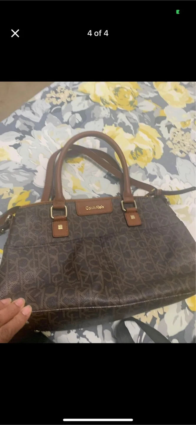 Calvin Klein Brown Monogram Handbag thumbnail