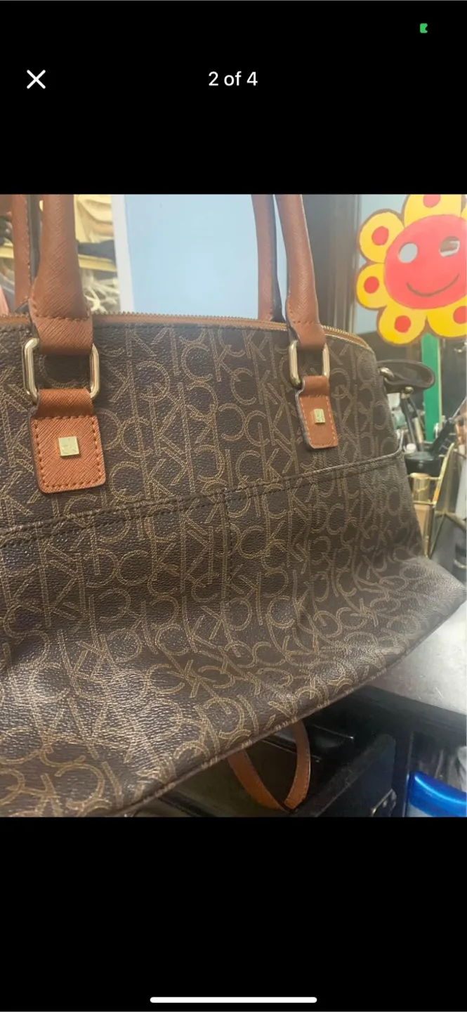 Calvin Klein Brown Monogram Handbag image indicator(4)