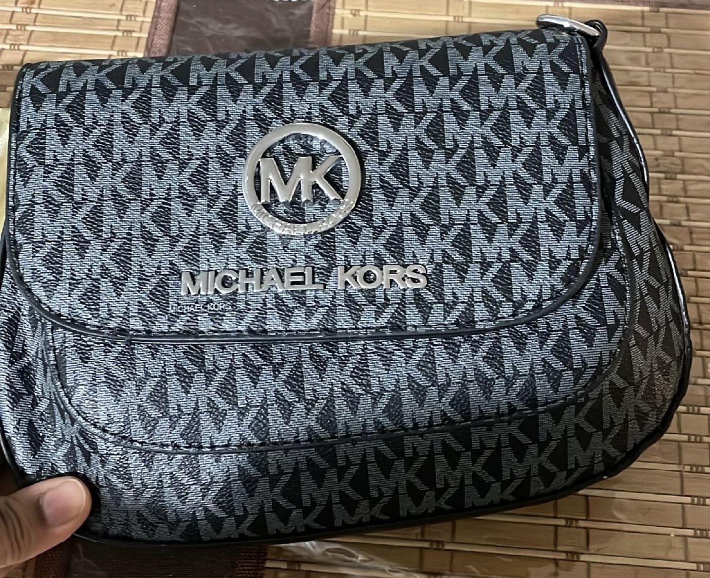 Michael Kors Black Signature MK Crossbody Bag