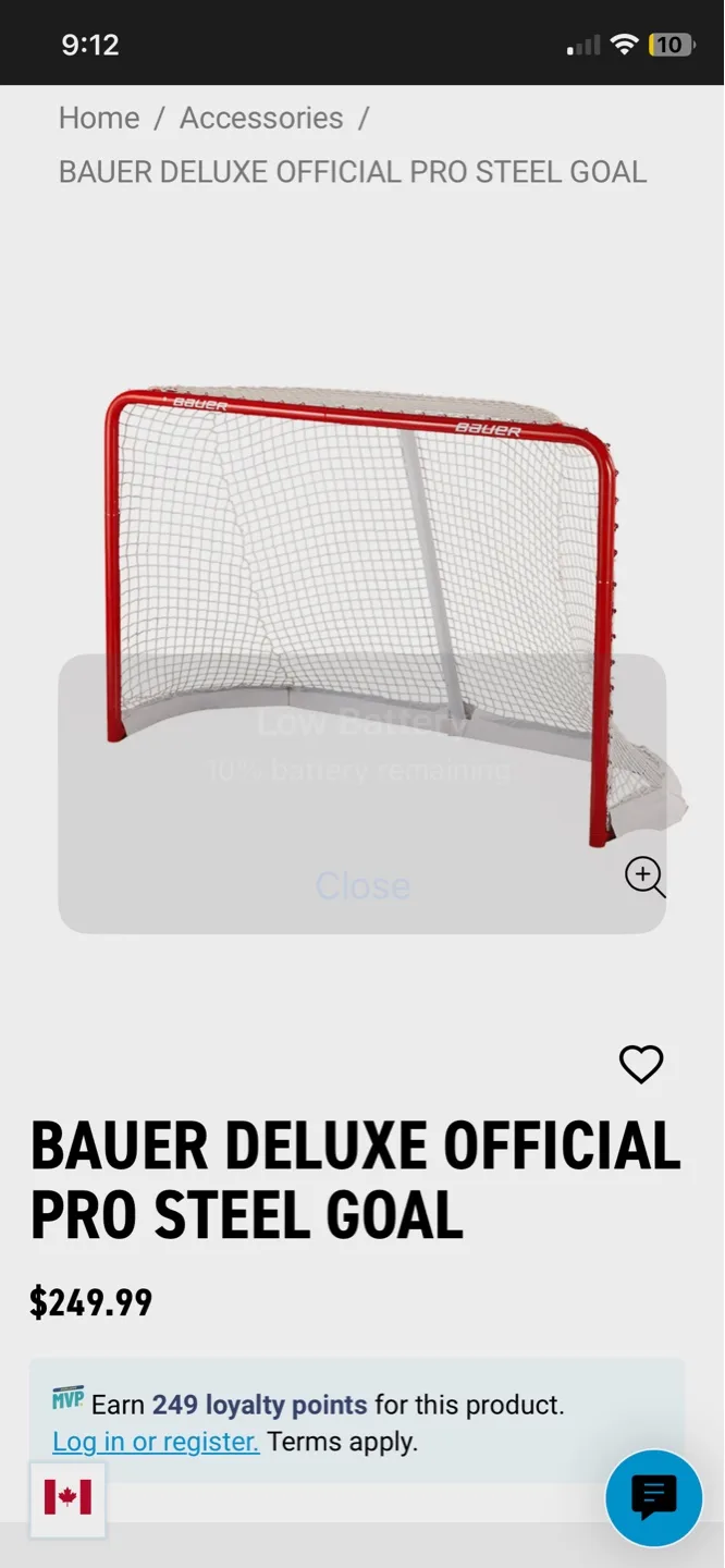 Bauer Deluxe Official Pro Steel Goal thumbnail