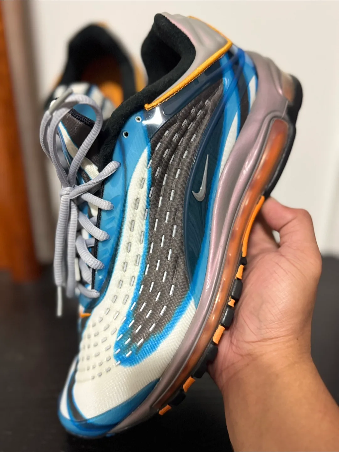 Nike Air Max Deluxe Photo Blue Orange Peel (10.5US) image indicator(4)