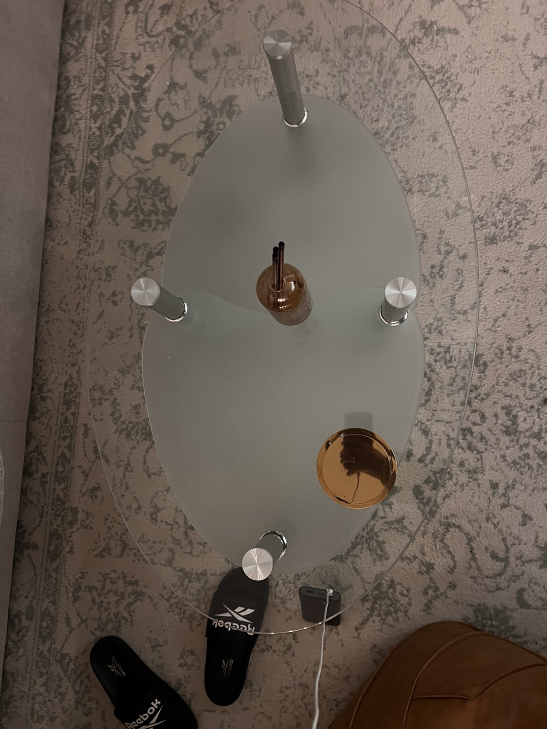 Glass and Chrome Coffee Table - photo 3