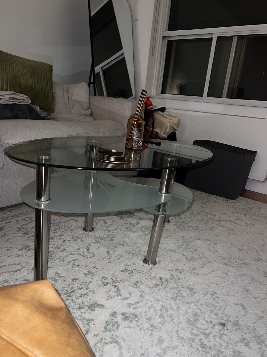 Glass and Chrome Coffee Table - photo 2