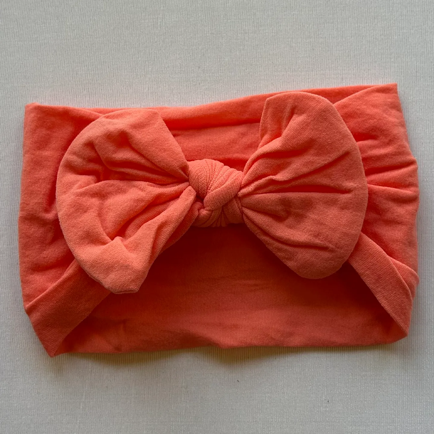 Trader Plus Elasticized Baby Girl Bow Headband in Watermelon image indicator(2)