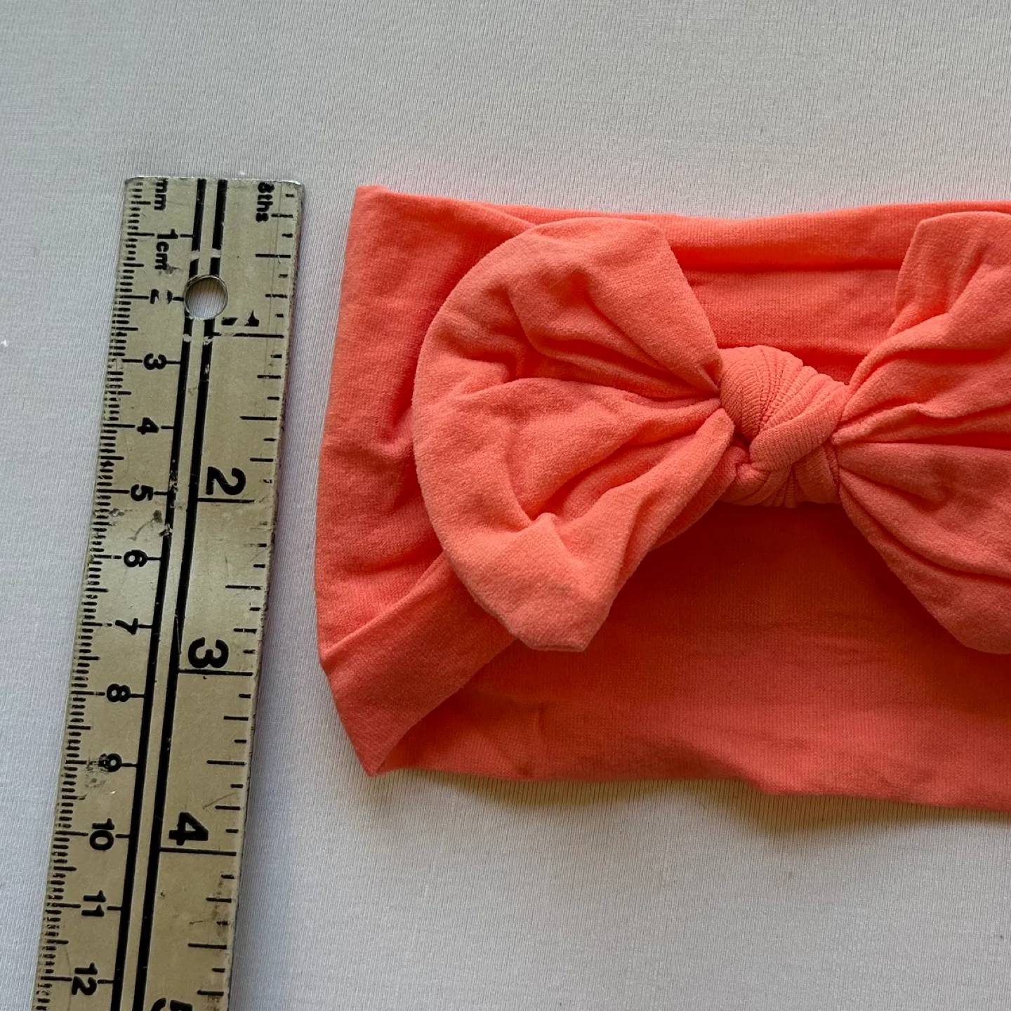 Trader Plus Elasticized Baby Girl Bow Headband in Watermelon image indicator(4)