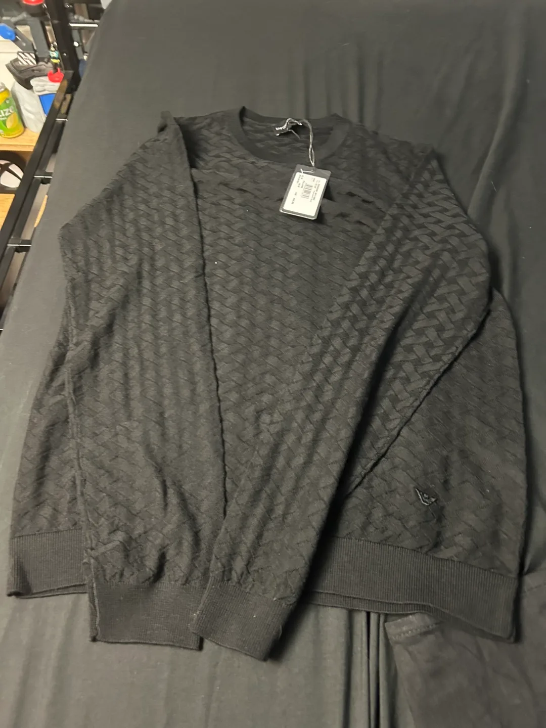 Emporio Armani Men's Black Knit Pullover Sweater Size M thumbnail