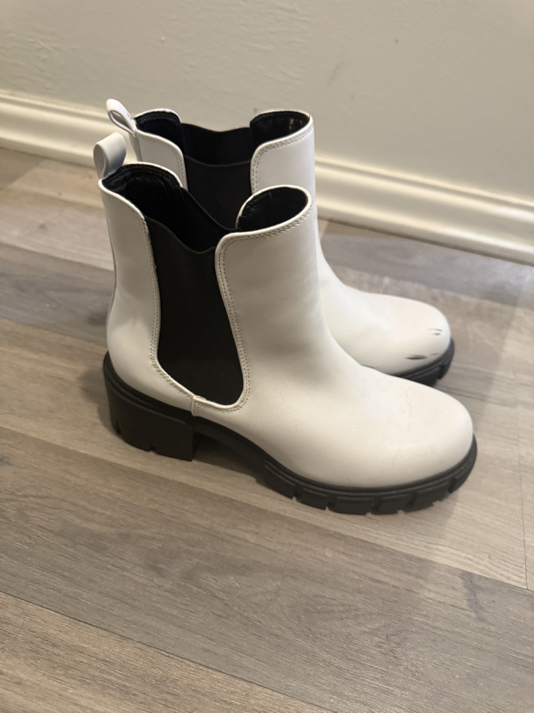 White Chelsea Boots