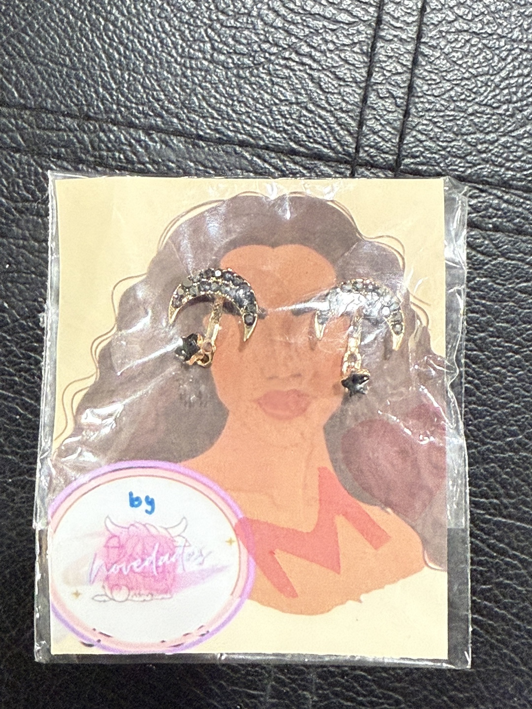 Crescent Moon Crystal Earrings